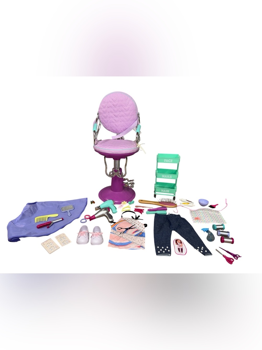 Our Generation Sitting Pretty Salon & Accessories & Salon Outfit
